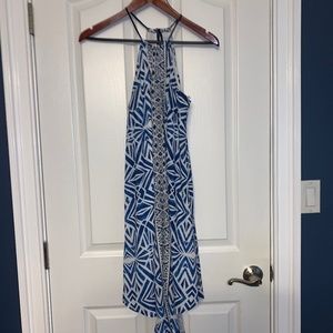 Patterned sleeveless dress
